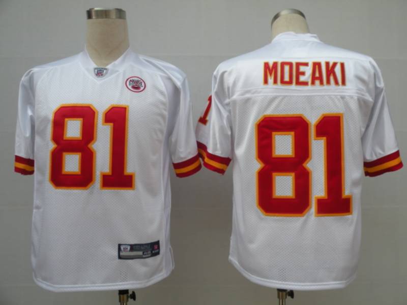 Chiefs #81 Tony Moeaki White Stitched NFL Jersey