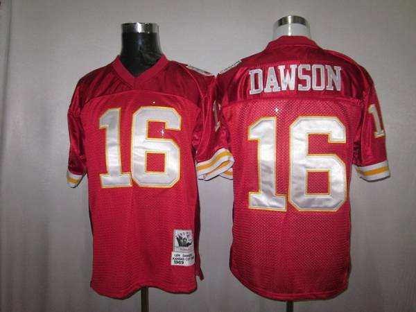 Mitchell And Ness Chiefs #16 Len Dawson Red Stitched Throwback NFL Jersey