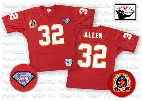 Mitchell And Ness Chiefs #32 Marcus Allen Red 75TH Stitched NFL Jersey