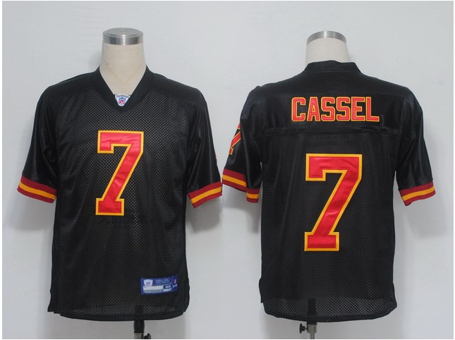 Chiefs #7 Matt Cassel Black Stitched NFL Jersey