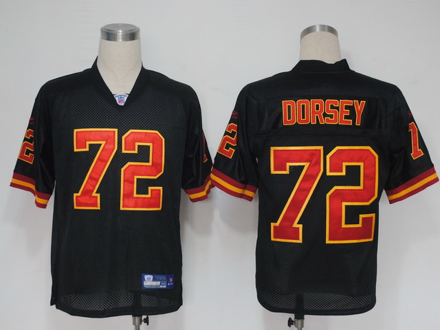 Chiefs #72 Glenn Dorsey Black Stitched NFL Jersey