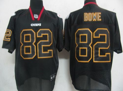 Chiefs #82 Dwayne Bowe Lights Out Black Stitched NFL Jersey