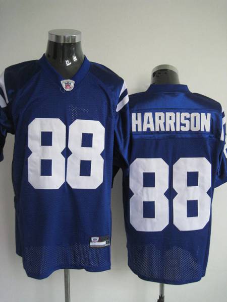 Colts #88 Marvin Harrison Blue Stitched NFL Jersey