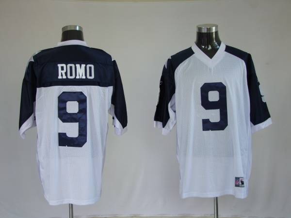 Cowboys #9 Tony Romo White Thanksgiving Stitched Throwback NFL Jersey