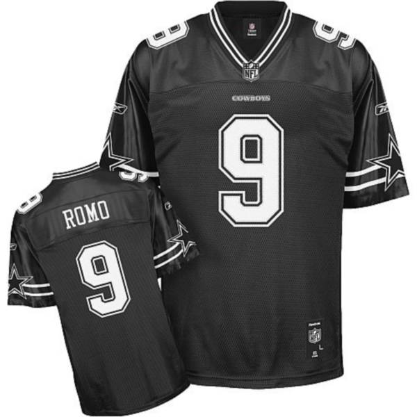 Cowboys #9 Tony Romo Black Shadow Stitched NFL Jersey
