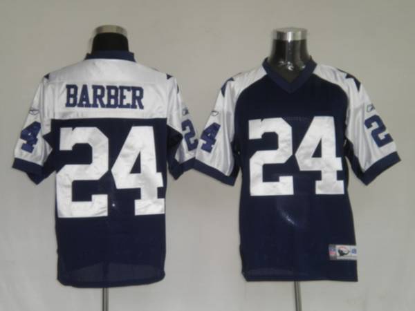 Cowboys #24 Marion Barber Blue Thanksgiving Stitched Throwback NFL Jersey