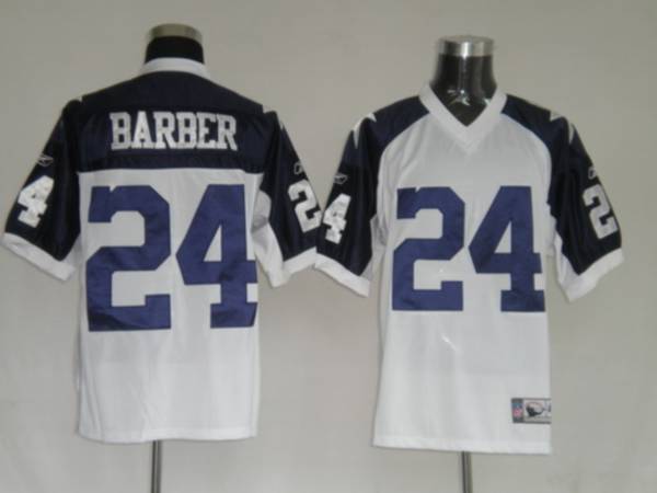 Cowboys #24 Marion Barber White Thanksgiving Stitched Throwback NFL Jersey