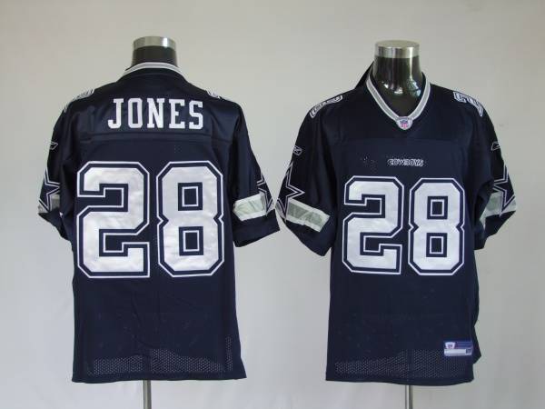 Cowboys #28 Felix Jones Blue Stitched NFL Jersey
