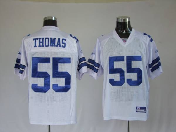 Cowboys #55 Zach Thomas White Stitched NFL Jersey