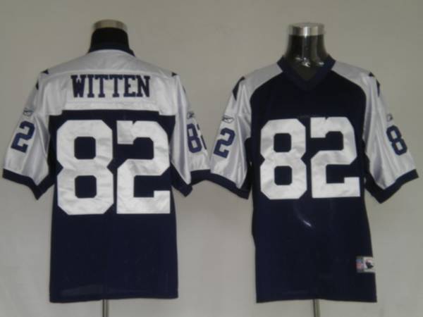 Cowboys #82 Jason Witten Blue Thanksgiving Stitched Throwback NFL Jersey