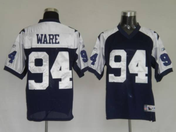 Cowboys #94 DeMarcus Ware Blue Thanksgiving Stitched Throwback NFL Jersey