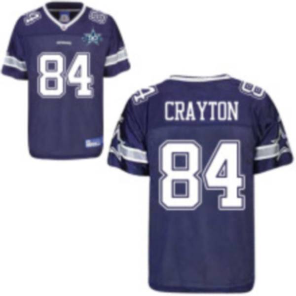 Cowboys #84 Patrick Crayton Blue Team 50TH Patch Stitched NFL Jersey