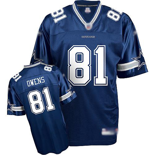 Cowboys #81 Terrel Owens Blue Stitched NFL Jerseys