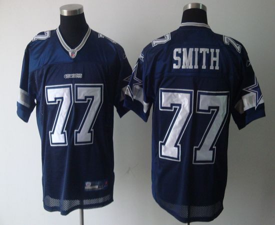 Cowboys #77 Tyron Smith Blue Stitched NFL Jersey