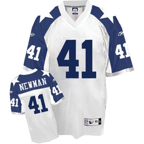 Cowboys #41 Terence Newman White Thanksgiving Stitched Throwback NFL Jersey