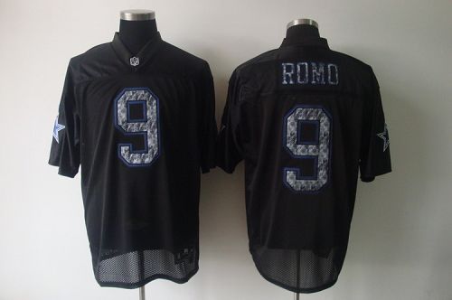 Sideline Black United Cowboys #9 Tony Romo Black Stitched NFL Jersey