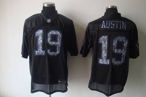 Sideline Black United Cowboys #19 Miles Austin Black Stitched NFL Jersey