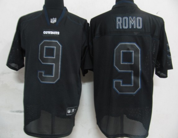 Cowboys #9 Tony Romo Lights Out Black Stitched NFL Jersey
