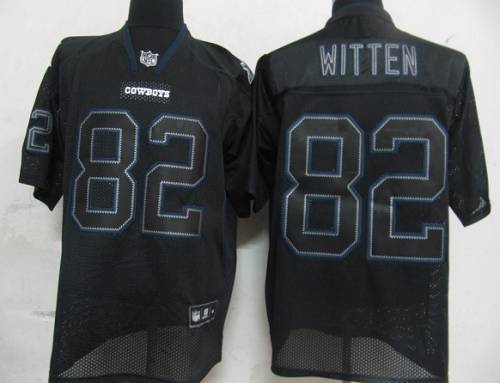 Cowboys #82 Jason Witten Lights Out Black Stitched NFL Jersey