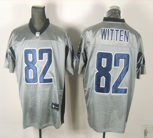 Cowboys #82 Jason Witten Grey Shadow Stitched NFL Jersey