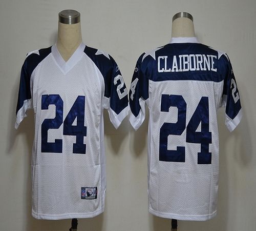 Cowboys #24 Morris Claiborne White Thanksgiving Stitched NFL Jersey