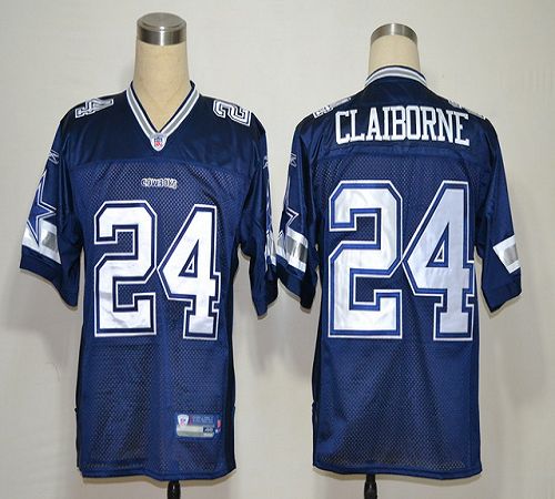 Cowboys #24 Morris Claiborne Blue Stitched NFL Jersey