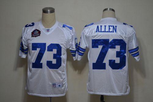 Cowboys #73 Larry Allen White Legend Throwback Stitched NFL Jersey