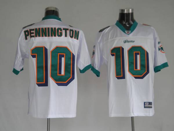 Dolphins Chad Pennington #10 White Stitched NFL Jersey