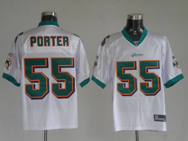 Dolphins Joey Porter #55 White Stitched NFL Jersey