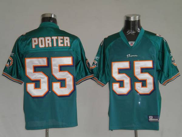 Dolphins Joey Porter #55 Green Stitched NFL Jersey