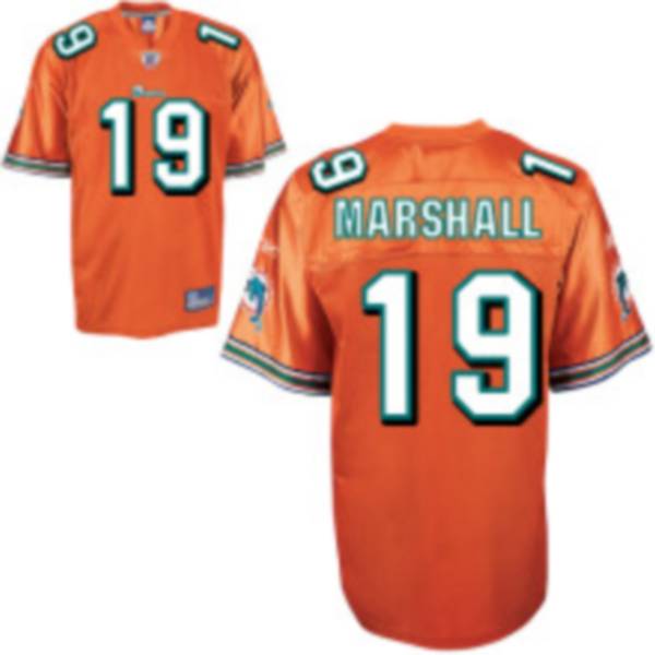 Dolphins #19 Brandon Marshall Orange Stitched NFL Jersey