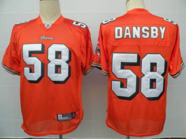 Dolphins #58 Karlos Dansby Orange Stitched NFL Jersey