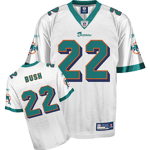 Dolphins #22 Reggie Bush White Stitched NFL Jerseys