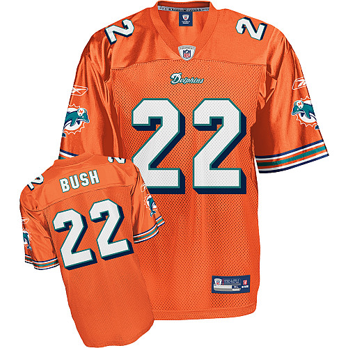 Dolphins #22 Reggie Bush Orange Stitched NFL Jerseys
