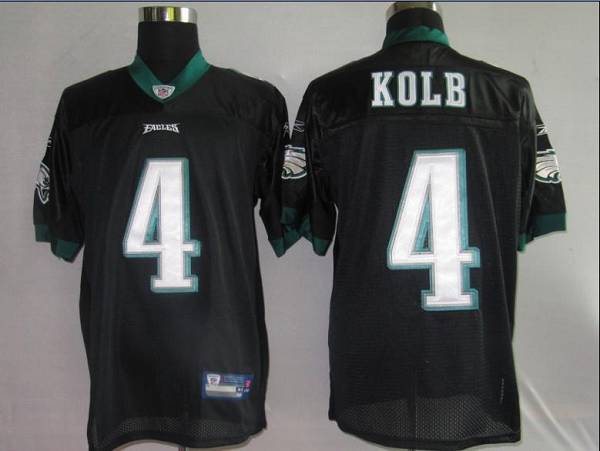 Eagles Kevin Kolb #4 Stitched Black NFL Jersey