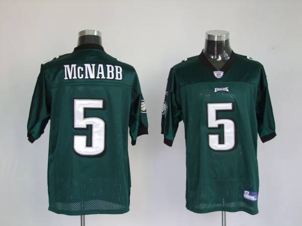 Eagles Donovan McNabb #5 Stitched Green NFL Jersey
