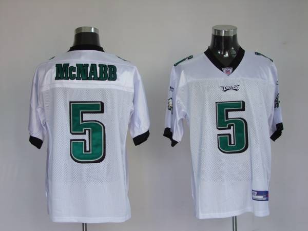 Eagles Donovan McNabb #5 Stitched White NFL Jersey