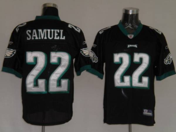 Eagles Asante Samuel #22 Stitched Black NFL Jersey