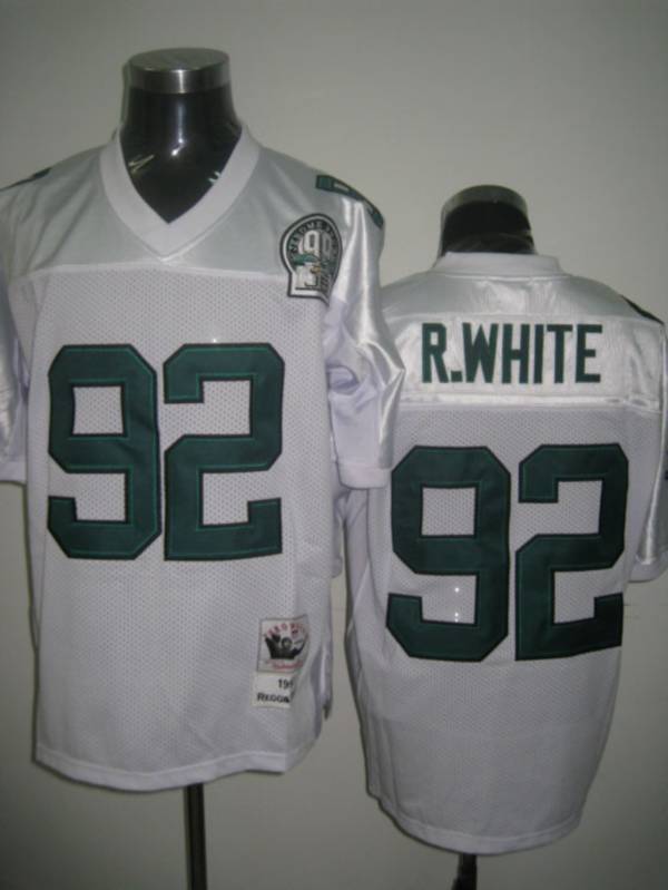 Mitchell&Ness Eagles #92 Reggie White White Stitched Throwback NFL Jersey