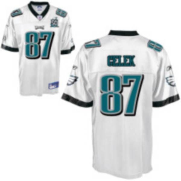 Eagles #87 Brent Celek White Stitched Team 50TH Anniversary Patch NFL Jersey