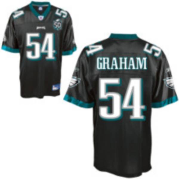 Eagles #54 Brandon Graham Black Stitched With Team 50TH Patch NFL Jersey