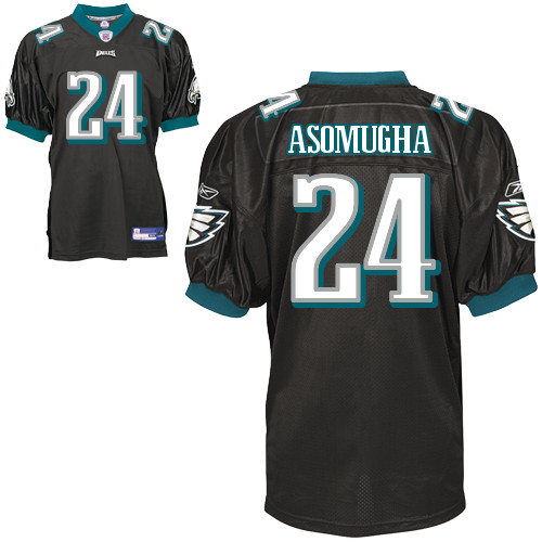 Eagles #24 Nnamdi Asomugha Black Stitched NFL Jersey