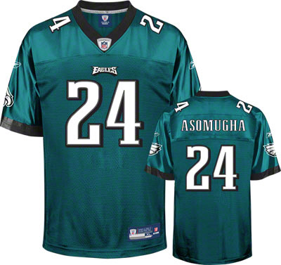 Eagles #24 Nnamdi Asomugha Green Stitched NFL Jersey