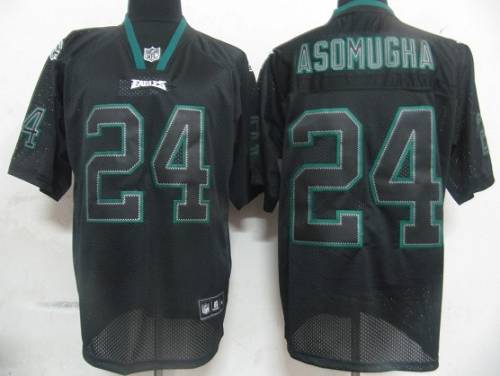Eagles #24 Nnamdi Asomugha Lights Out Black Stitched NFL Jersey