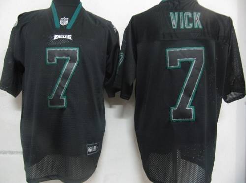 Eagles #7 Michael Vick Lights Out Black Stitched NFL Jersey