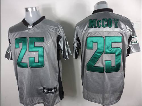 Eagles #25 LeSean McCoy Grey Shadow Stitched NFL Jersey