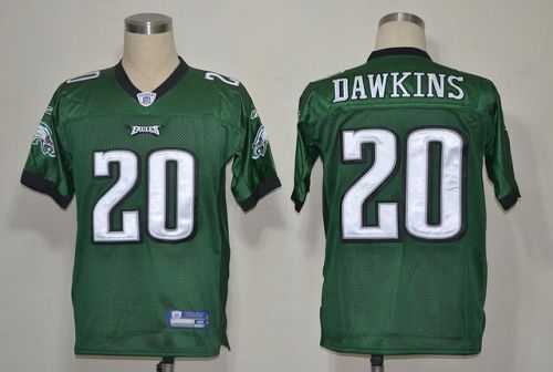 Eagles #20 Brian Dawkins Green Stitched NFL Jersey