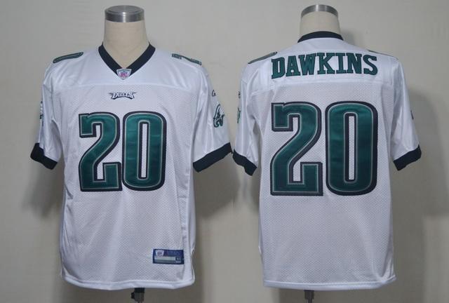 Eagles #20 Brian Dawkins White Stitched NFL Jersey