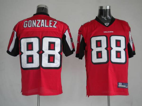 Falcons #88 Tony Gonzalez Red Stitched NFL Jersey
