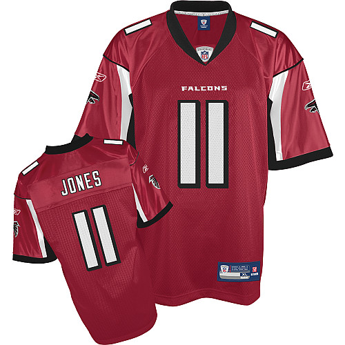 Falcons #11 Julio Jones Red Stitched NFL Jersey